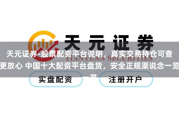 天元证券-股票配资平台说明，真实交易持仓可查更放心 中国十大配资平台盘货，安全正规渠说念一览