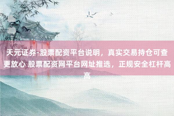 天元证券-股票配资平台说明，真实交易持仓可查更放心 股票配资网平台网址推选，正规安全杠杆高